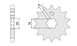 CHT ZĘBATKA PRZEDNIA 550 15 DT 80 LC2 (550-15)