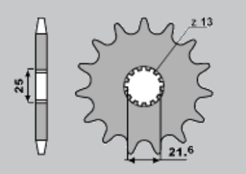 CHT WYPRZEDAŻ ZĘBATKA PRZEDNIA 564 17 SUZUKI GSXR 750 '04-'15, DL1000