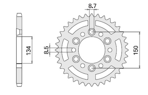 CHT ZĘBATKA TYLNA 489 48 (467-48) KAWASAKI KX/KXF `84-20 (JTR460.48)* (ŁAŃC. 520) CHT ZĘBATKA TYLNA 489 48 (467-48) KAWASAKI KX/KXF `84-20 (JTR460.48)* (ŁAŃC. 520)