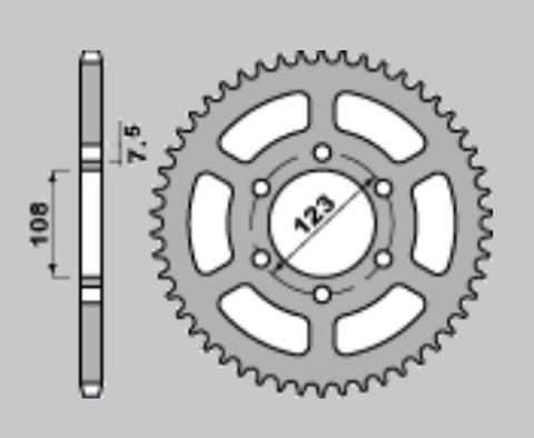 CHT ZĘBATKA TYLNA 707 50 CAGIVA 50 W4 (A4140696500) CHT ZĘBATKA TYLNA 707 50 CAGIVA 50 W4 (A4140696500)