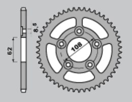 CHT ZĘBATKA TYLNA 714 41 APRILIA RS 125 93-05 (701-41) (JTR701.41)
