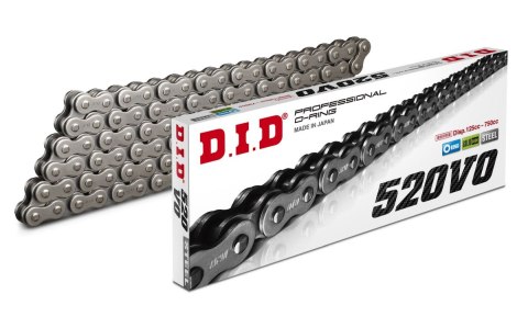 DID ŁAŃCUCH NAPĘDOWY 520V-120 (120 OGNIW) O-RING (OTWARTY + ZAPINKA)
