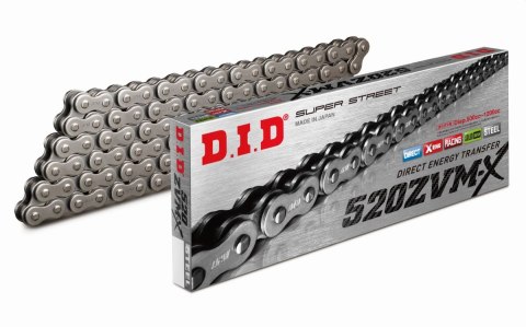DID ŁAŃCUCH NAPĘDOWY 520ZVMX-120 (120 OGNIW) X-RING (OTWARTY + ZAKUWKA)