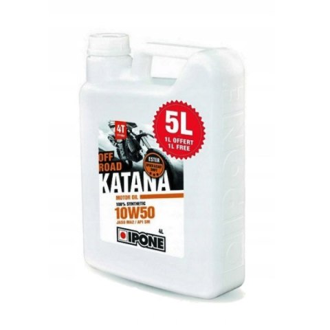 IPONE KATANA OFF ROAD 10W50 OLEJ SILNIKOWY 100% SYNTETYK 5L (ESTER, MA2) - PROMOCJA 4+1 (AKC) (4) IPONE KATANA OFF ROAD 10W50 OLEJ SILNIKOWY 100% SYNTETYK 5L (ESTER, MA2) - PROMOCJA 4+1 (AKC) (4)