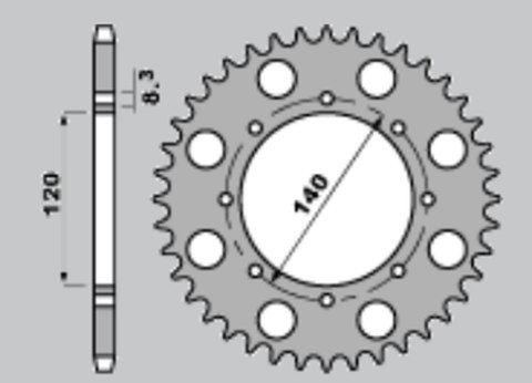 JR ZĘBATKA PRZEDNIA 511 13 KAWASAKI KLR 650 / KLX 650 (JTF509.13) JR ZĘBATKA PRZEDNIA 511 13 KAWASAKI KLR 650 / KLX 650 (JTF509.13)