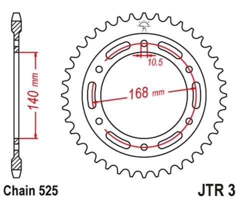 JT ZĘBATKA TYLNA 4613 42 BMW F 800 GS '06-'13 NA ŚRUBĘ 10,5MM (461342JTZBK) (ŁAŃC. 525) KOLOR CZARNY JT ZĘBATKA TYLNA 4613 42 BMW F 800 GS '06-'13 NA ŚRUBĘ 10,5MM (461342JTZBK) (ŁAŃC. 525) KOLOR CZARNY
