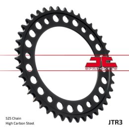 JT ZĘBATKA TYLNA 4613 47 BMW F 800 R '09-'20 (OTWÓR NA ŚRUBĘ 10,5MM) (461347JTZBK) (ŁAŃC. 525) KOLOR CZARNY
