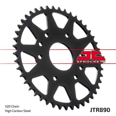 JT ZĘBATKA TYLNA 4675 42 KTM 200 DUKE/RC '15-18 (467542JTZBK) (ŁAŃC. 520) KOLOR CZARNY JT ZĘBATKA TYLNA 4675 42 KTM 200 DUKE/RC '15-18 (467542JTZBK) (ŁAŃC. 520) KOLOR CZARNY
