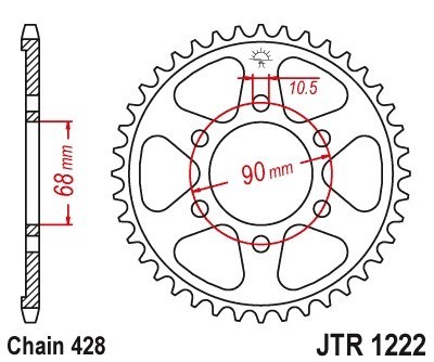 JT ZĘBATKA TYLNA 4733 47 HONDA CB 125R '18-'20 (473347JT) (ŁAŃC.428) JT ZĘBATKA TYLNA 4733 47 HONDA CB 125R '18-'20 (473347JT) (ŁAŃC.428)