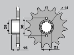 PBR ZĘBATKA PRZEDNIA 490 15 18NC (ŁAŃC. 520)