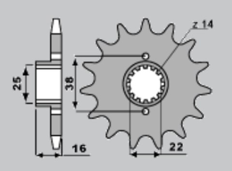PBR ZĘBATKA PRZEDNIA 490 15 18NC (ŁAŃC. 520) PBR ZĘBATKA PRZEDNIA 490 15 18NC (ŁAŃC. 520)