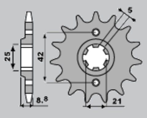 PBR ZĘBATKA PRZEDNIA 507 14 18NC KAWASAKI KX 250 86, KX 500 84-86 (ŁAŃC. 520) PBR ZĘBATKA PRZEDNIA 507 14 18NC KAWASAKI KX 250 86, KX 500 84-86 (ŁAŃC. 520)