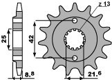 PBR ZĘBATKA PRZEDNIA 525 17 18NC (ŁAŃC. 520) PBR ZĘBATKA PRZEDNIA 525 17 18NC (ŁAŃC. 520)