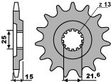 PBR ZĘBATKA PRZEDNIA 528 15 18NC KAWASAKI GPZ750VT (ŁAŃC. 630)