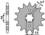 PBR ZĘBATKA PRZEDNIA 563 11 18NC SUZUKI LT 50 (84-05) (ŁAŃC. 420)