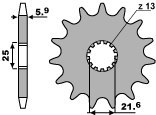 PBR ZĘBATKA PRZEDNIA 565 16 18NC (ŁAŃC. 520)
