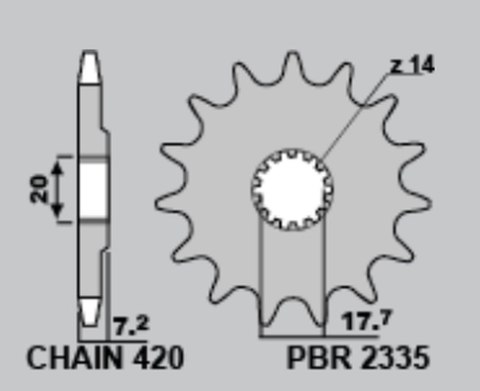 PBR ZĘBATKA TYLNA 4738 47 YAMAHA YZ 65 '18-'19 (JTR1798.47) PBR ZĘBATKA TYLNA 4738 47 YAMAHA YZ 65 '18-'19 (JTR1798.47)