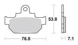 SBS KLOCKI HAMULCOWE KH106 STREET STANDART CERAMIC KOLOR CZARNY