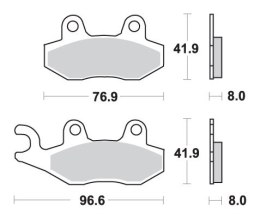 SBS KLOCKI HAMULCOWE KH135 / KH214 STREET PERFORMANCE (EXCEL) SINTER KOLOR ZŁOTY