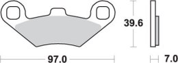SBS KLOCKI HAMULCOWE KH159 OFF-ROAD SINTER KOLOR ZŁOTY PASUJE DO: ATV POLARIS TRAIL BOSS, SPORTSMAN, MAGNUM, BIG BOSS