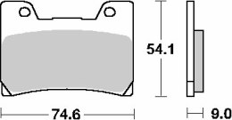 SBS KLOCKI HAMULCOWE KH160 STREET STANDART CERAMIC KOLOR CZARNY