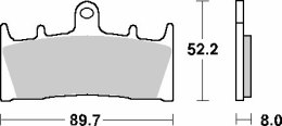 SBS KLOCKI HAMULCOWE KH188 STREET STANDART CERAMIC KOLOR CZARNY