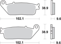 SBS KLOCKI HAMULCOWE KH196 STREET PERFORMANCE (EXCEL) SINTER KOLOR ZŁOTY PASUJE DO: HONDA CB 500, CTX 700, NC 750, VT 750, XL 60