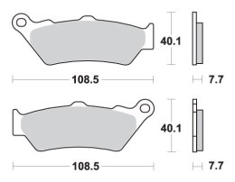 SBS KLOCKI HAMULCOWE KH209 / KH209/2 STREET PERFORMANCE (EXCEL) SINTER KOLOR ZŁOTY