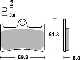 SBS KLOCKI HAMULCOWE KH252 / KH380 STREET PERFORMANCE (EXCEL) SINTER KOLOR ZŁOTY