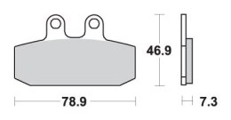 SBS KLOCKI HAMULCOWE KH256 STREET STANDART CERAMIC KOLOR CZARNY