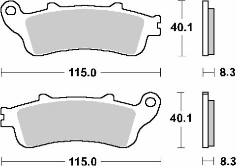 SBS KLOCKI HAMULCOWE KH261 / KH281 STREET STANDART CERAMIC KOLOR CZARNY PASUJE DO: HONDA CBR1000RR, XL1000VAR, VFR800 TYŁ SBS KLOCKI HAMULCOWE KH261 / KH281 STREET STANDART CERAMIC KOLOR CZARNY PASUJE DO: HONDA CBR1000RR, XL1000VAR, VFR800 TYŁ