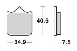 SBS KLOCKI HAMULCOWE KH322 STREET PERFORMANCE (EXCEL) SINTER KOLOR ZŁOTY