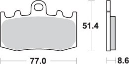 SBS KLOCKI HAMULCOWE KH335 STREET PERFORMANCE (EXCEL) SINTER KOLOR ZŁOTY PASUJE DO: BMW R850/1100/1150/1200, K1200/1300 PRZÓD
