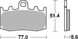 SBS KLOCKI HAMULCOWE KH335 STREET STANDART CERAMIC KOLOR CZARNY PASUJE DO: BMW R850/1100/1150/1200, K1200/1300 PRZÓD