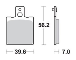 SBS KLOCKI HAMULCOWE KH47 STREET STANDART CERAMIC KOLOR CZARNY