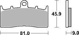 SBS KLOCKI HAMULCOWE KH613 STREET STANDART CERAMIC KOLOR CZARNY PASUJE DO: BMW K1200/1300/1600, R850/1100/1150/1200 PRZÓD