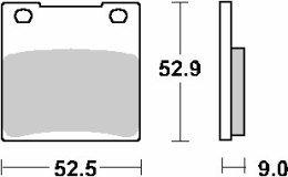 SBS KLOCKI HAMULCOWE KH63 / KH063 / KH161 STREET STANDART CERAMIC KOLOR CZARNY