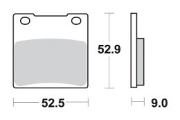 SBS KLOCKI HAMULCOWE KH63 / KH063 / KH161 STREET PERFORMANCE (EXCEL) SINTER KOLOR ZŁOTY