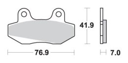 SBS KLOCKI HAMULCOWE KH86 STREET STANDART CERAMIC KOLOR CZARNY