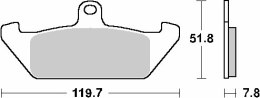 SBS PROMOCJA KLOCKI HAMULCOWE KH120 STREET STANDART CERAMIC KOLOR CZARNY
