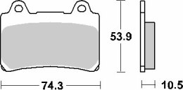 SBS PROMOCJA KLOCKI HAMULCOWE KH123 STREET STANDART CERAMIC KOLOR CZARNY PASUJE DO: YAMAHA XVZ 1300,1600,1700