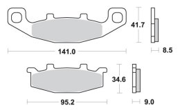 SBS PROMOCJA KLOCKI HAMULCOWE KH129 STREET STANDART CERAMIC KOLOR CZARNY