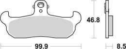 SBS PROMOCJA KLOCKI HAMULCOWE KH134 OFF-ROAD SINTER KOLOR ZŁOTY