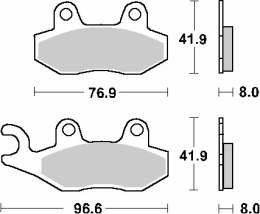 SBS PROMOCJA KLOCKI HAMULCOWE KH135 / KH214 STREET STANDART CERAMIC KOLOR CZARNY