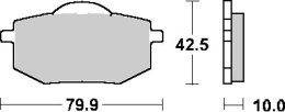 SBS PROMOCJA KLOCKI HAMULCOWE KH136 STREET STANDART CERAMIC KOLOR CZARNY