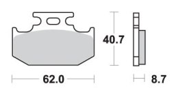 SBS PROMOCJA KLOCKI HAMULCOWE KH152 OFF-ROAD SINTER KOLOR ZŁOTY