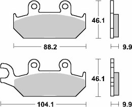 SBS PROMOCJA KLOCKI HAMULCOWE KH172 STREET STANDART CERAMIC KOLOR CZARNY