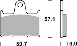 SBS PROMOCJA KLOCKI HAMULCOWE KH254 STREET STANDART CERAMIC KOLOR CZARNY PASUJE DO: SUZUKI GSXR '04-'06 TYŁ