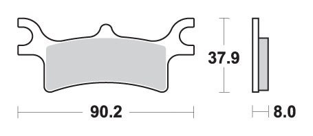 SBS PROMOCJA KLOCKI HAMULCOWE KH314 OFF-ROAD SINTER KOLOR ZŁOTY