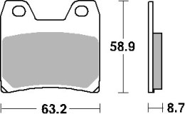 SBS PROMOCJA KLOCKI HAMULCOWE KH348 STREET STANDART CERAMIC KOLOR CZARNY PASUJE DO: YAMAHA FZS1000, XJR1300 TYŁ